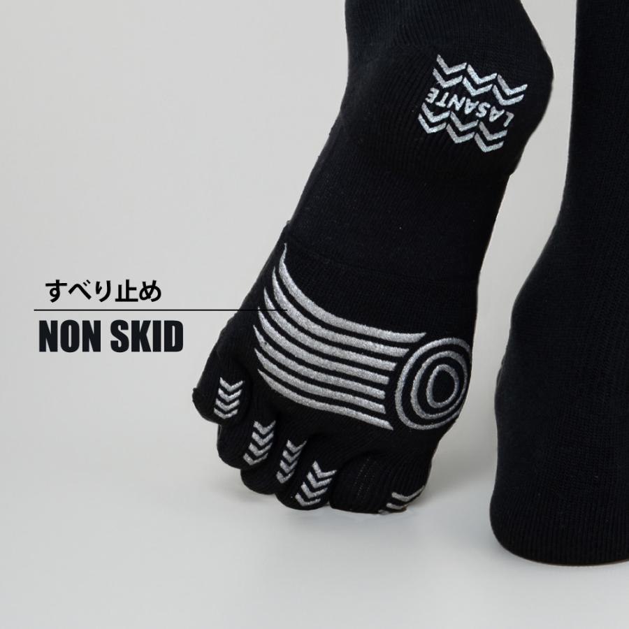 5本指ソックス 22-24cm ホールガーメント スポーツ クルー 滑り止め 抗菌防臭加工 サポート 9550 3次元 段階着圧設計 立体 五本指 靴下 日本製 LASANTE |  | 08