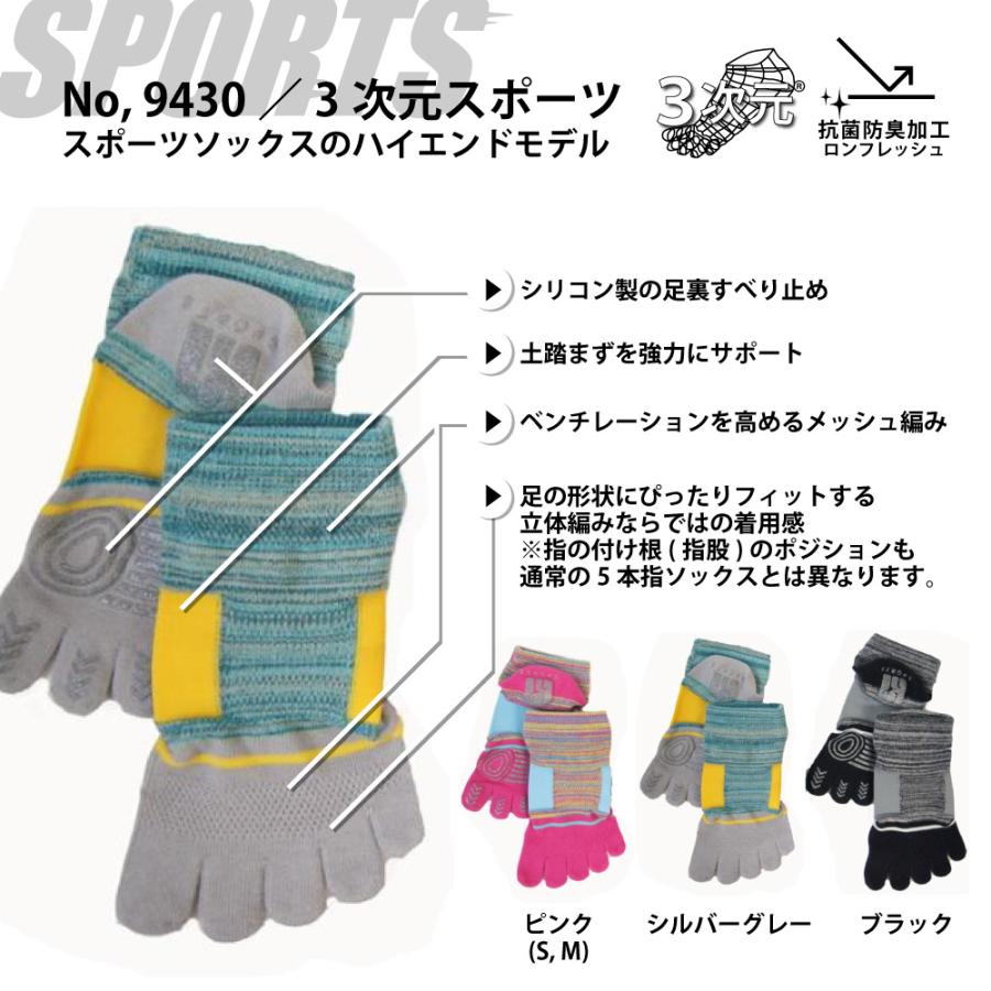 送料当社負担 5本指ソックス 22-24cm 24-26cm 26-28cm 3足セット