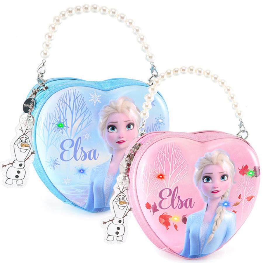 光ります キッズ 子供 ポーチ デポー ショルダーバッグ アナと雪の女王 アナ雪 メッセンジャーバッグ Disney ポシェット 小物入れ 小学生 ポケット ディズニー