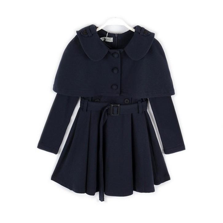 ワンピース おそろいのケープ付き 100 110 120 130 140 長袖 女の子