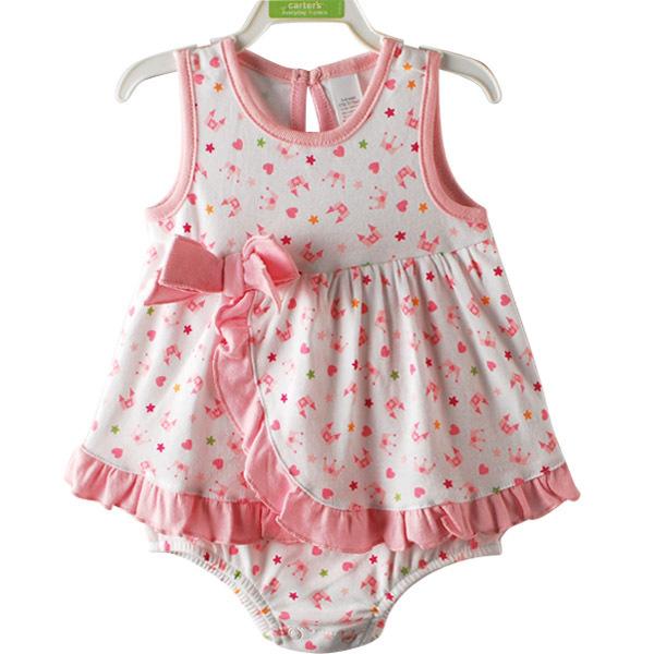 見切り品 女の子 半袖 ドレス ロンパース カバーオール 3M 6M 9M 12M 18M 24M 60 70 80 90 ショートオール ロンパース、カバーオール 女の子 ロンパース 9M 70