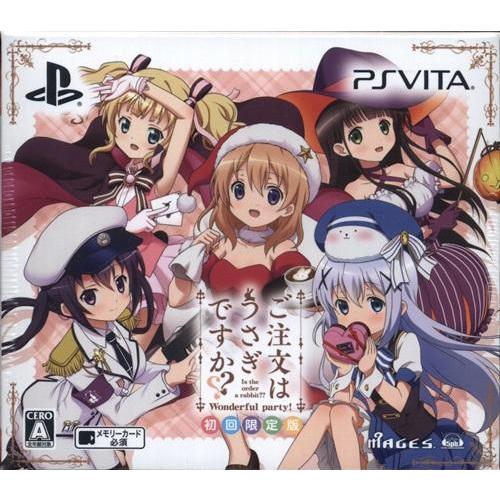[美品]PSV用ゲームソフトごちうさ初回限定版 ご注文はうさぎですか?? Wonderful party 初回限定版 PS VITA ごちうさ