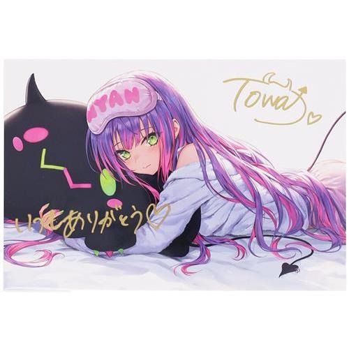 常闇トワ 箔押し複製サイン直筆メッセージ入りポストカード 誕生日記念2021 ホロライブ 誕生日記念2021 直筆メッセージ入り箔押し複製サインポスト