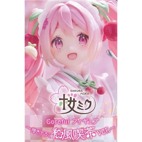 新品未開封 桜ミク coreful 和風喫茶フィギュア　ぬーストミクセット 未開封桜ミク Coreful フィギュア ?描き下ろし和風喫茶ver