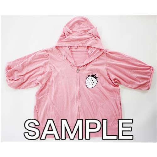 すとぷり ネコ耳付きパフスリーブパーカー さとみ すとろべりー  