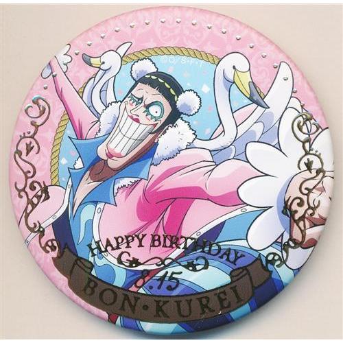 ONE PIECE バースデージュエリー缶バッジ 8月 ベンサム(Mr.2/ボン