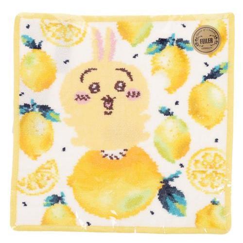 ちいかわ×LOVERARY BY FEILER ハンカチ うさぎレモンドット
