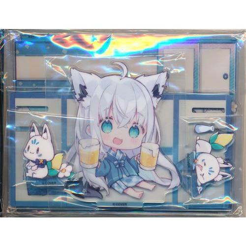 寧々丸 5周年 記念 ぬいぐるみ アクリル ジオラマ スタンド ステッカー 未開封ホロライブ 活動5周年記念 アクリルジオラマスタンド 白上フブキ