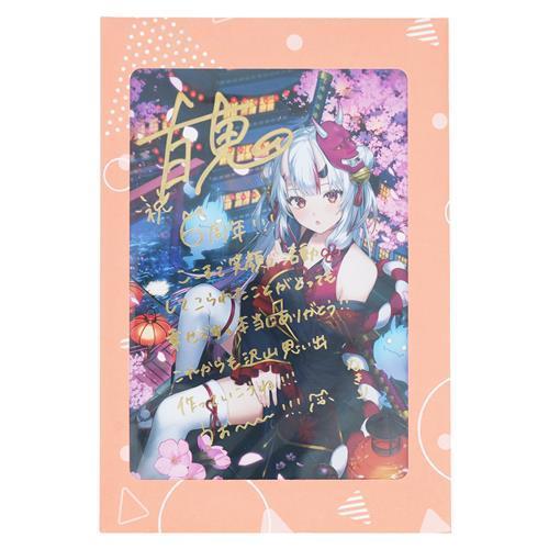 ホロライブ 活動6周年記念 直筆サイン&箔押し複製メッセージ入りポスト