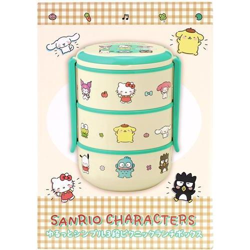 未開封サンリオキャラクターズ ゆるっとシンプル3段ピクニックランチ