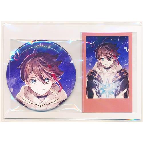 にじさんじ 誕生日グッズ2025 箔押し缶バッジ&チェキ風カード 三枝明那 三枝明那 2025 誕生日グッズ チェキ