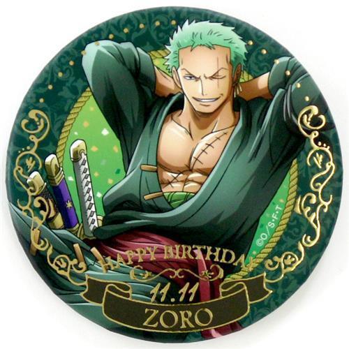 ONE PIECE バースデージュエリー缶バッジ 11月 ロロノア・ゾロ