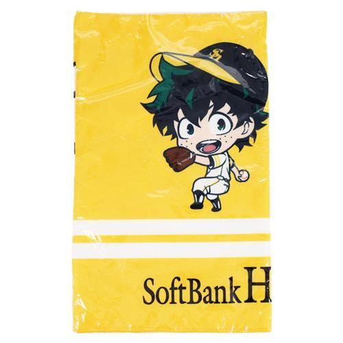 僕のヒーローアカデミア　ヒロアカ　フルカラーフェイスタオル　ホークス 僕のヒーローアカデミア×福岡ソフトバンクホークス フェイスタオル 緑