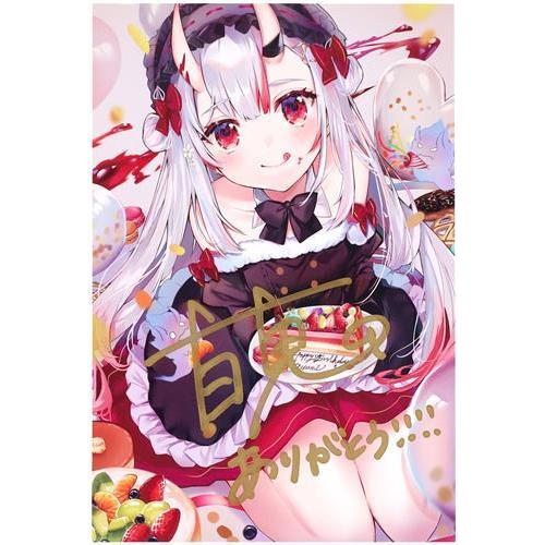 ホロライブ 誕生日記念 直筆サイン入りポストカード 百鬼あやめ