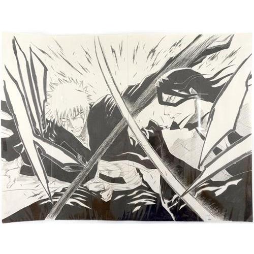 BLEACH 複製原稿 3枚＋ケース付 黒崎一護 朽木ルキア 希少 送料無料 ブリーチ 複製原画 未開封 BLEACH 黒崎一護 朽木ルキア 日番