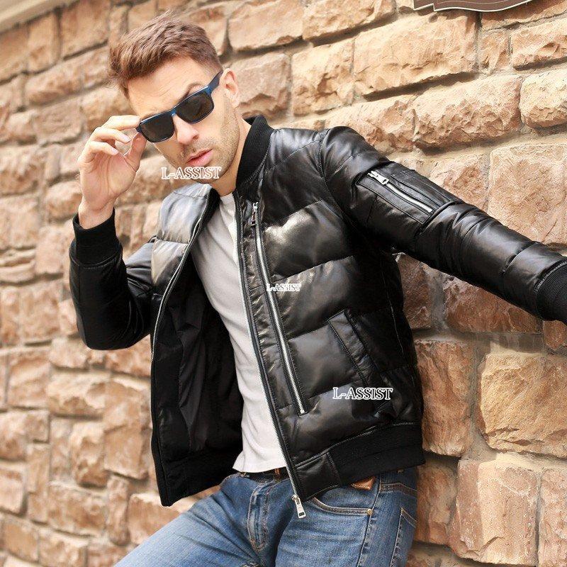 大感謝セール メンズ バイクジャケット 本革ジャケット ダウンジャケット ライダースジャケット バイク 本革ジャケット ダウンジャケット ライダースジャケット アウター ダウンコート メンズ冬本革 革ジャン ジャケット コート アウター