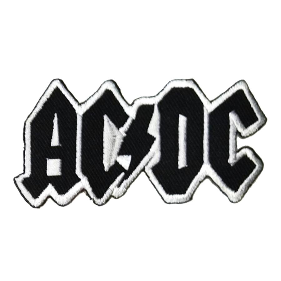 AC/DC - BLACK LOGO ON WHITE PATCH / エーシー・ディーシー バンド パッチ ワッペン : LAST ...