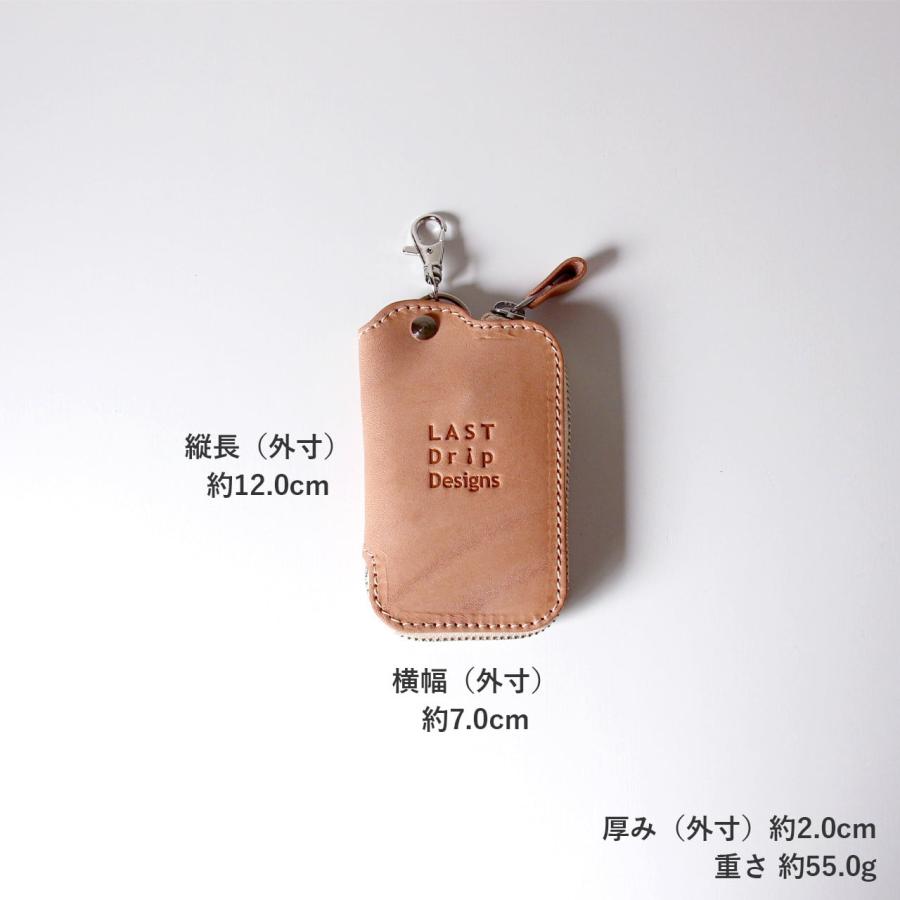 LAST Drip Designs 本革 J字ZIPキーケース ワイド カード 免許証 LAST Drip Designs 本革 J字ZIPキーケース ワイド カード 免許証