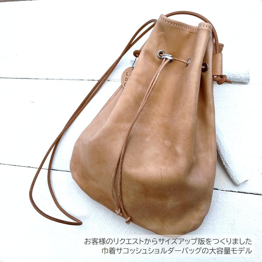 LAST Drip Designs 本革 巾着サコッシュショルダーバッグ BIG LAST Drip Designs 本革 巾着サコッシュショルダーバッグ BIG