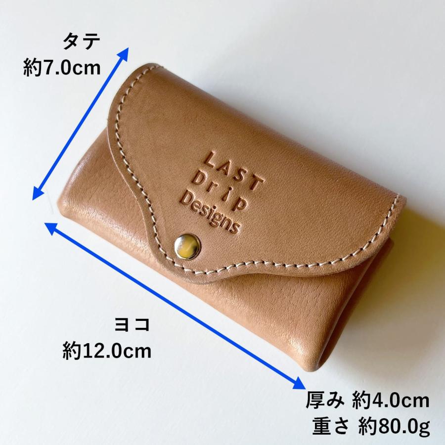 本革 ロールウォレット 札入れ お札折らない財布 ミニ財布 財布 メンズ レディース ブランド ヌメ革 革 レザーnfl hnd Yahoo店 受注生産 約3週｜lastdripdesigns｜08