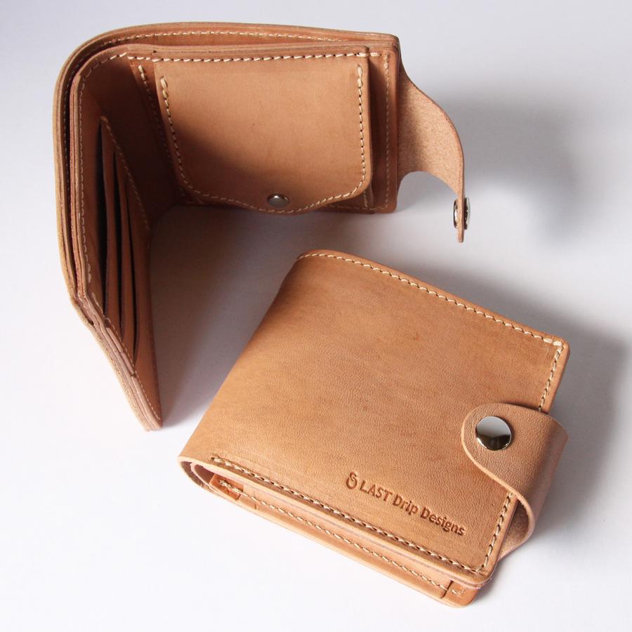 LAST Drip Designs 本革 ベルトホック 二つ折り財布 小銭入れ LAST Drip Designs 本革 ベルトホック 二つ折り財布 小銭入れ