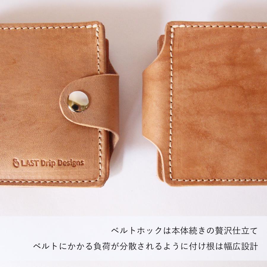 LAST Drip Designs 本革 ベルトホック 二つ折り財布 小銭入れ LAST Drip Designs 本革 ベルトホック 二つ折り財布 小銭入れ
