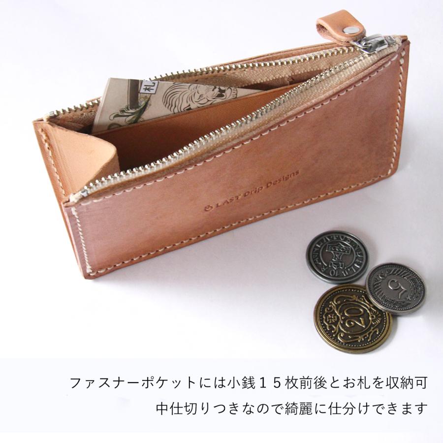 本革 財布 フラグメントケース 小銭入れ カードケース メンズ レディース ヌメ革 革 レザーnfl pst 店 送料無料 受注生産 2~4週の画像