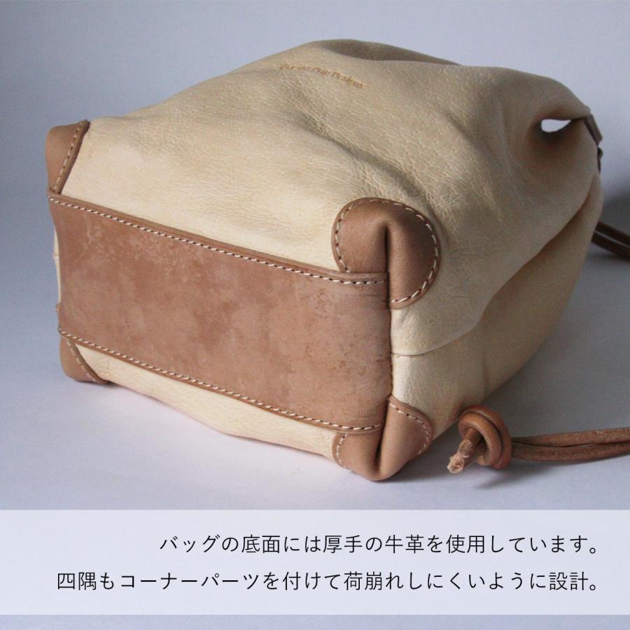 LAST Drip Designs 本革 巾着バッグ Mサイズ 合切袋 巾着袋