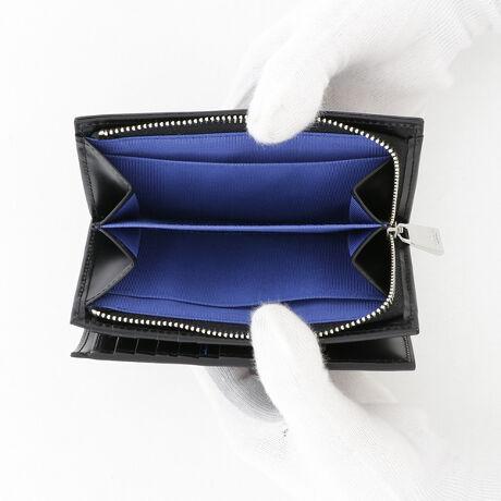 ランバンオンブルー 牛革 財布 L字ジップファスナー 多収納 オレンジ