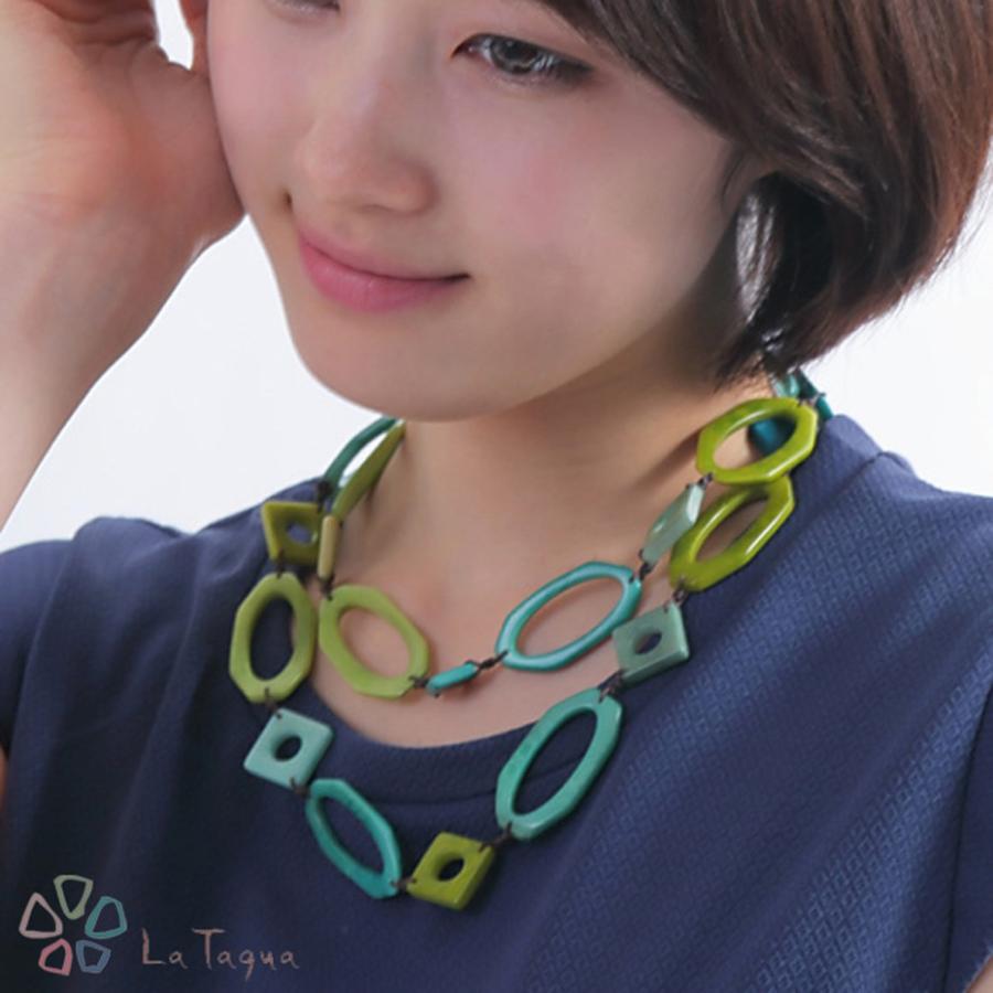 LT-1100 タグア フープ＆スクエア ネックレス Tagua Necklet Hoop & Square | 