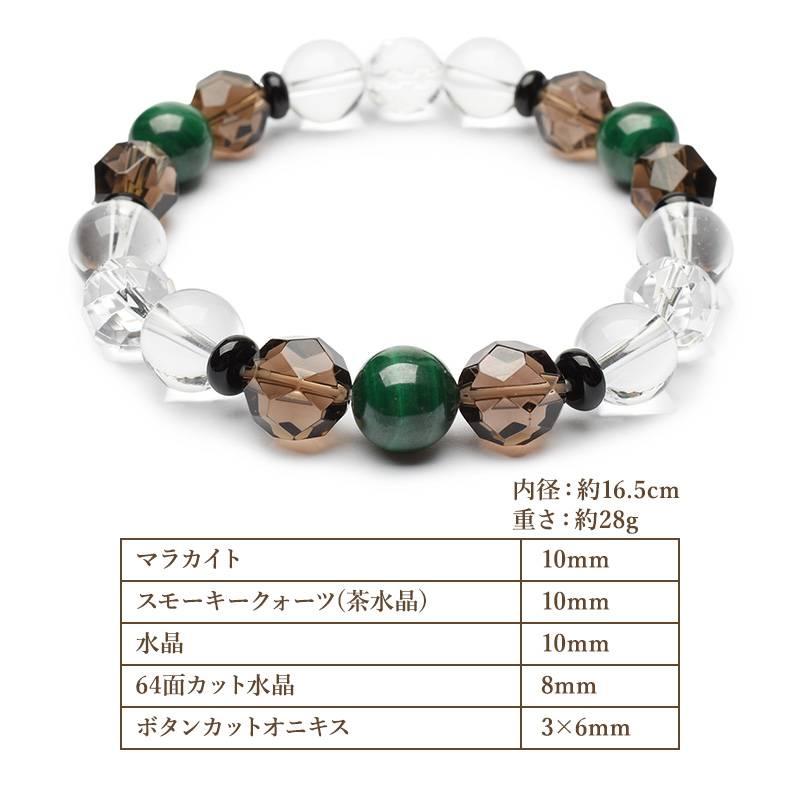 ミルキーグリーンの癒し　美形　柔光オニキススカル　希望の守護と叡智　鉱石 厄除けお守り】 マラカイト スモーキークォーツ 水晶 オニキス 厄除け