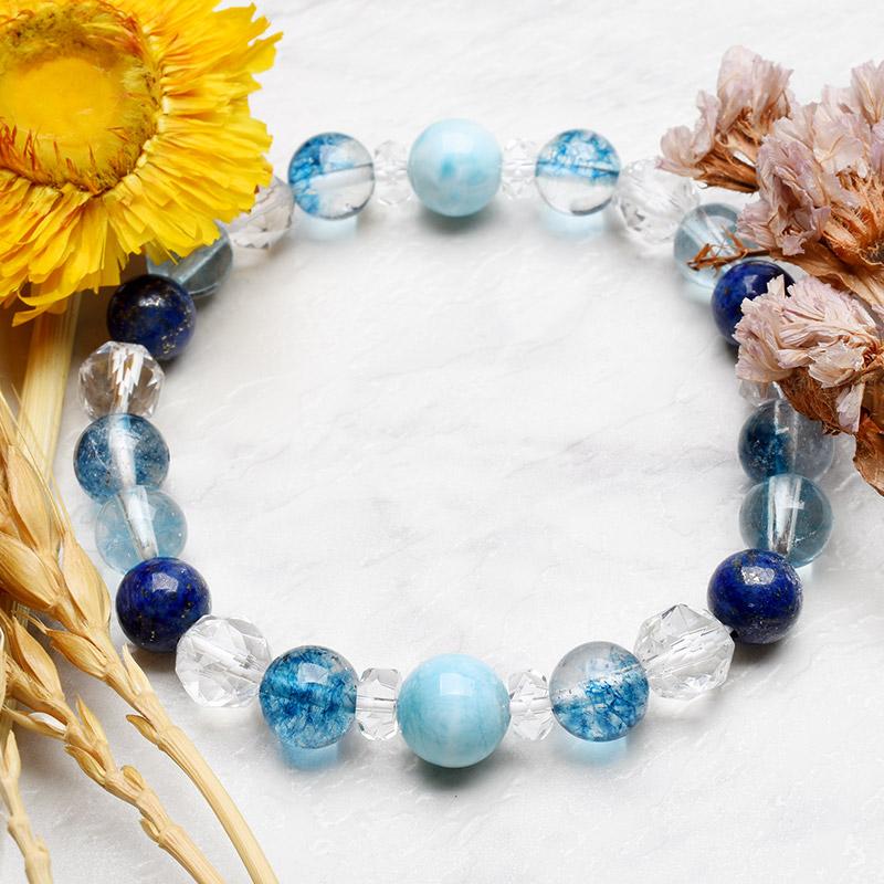 ラリマー ラピスラズリ クラック水晶 スターカット水晶 恋愛 幸運 癒や