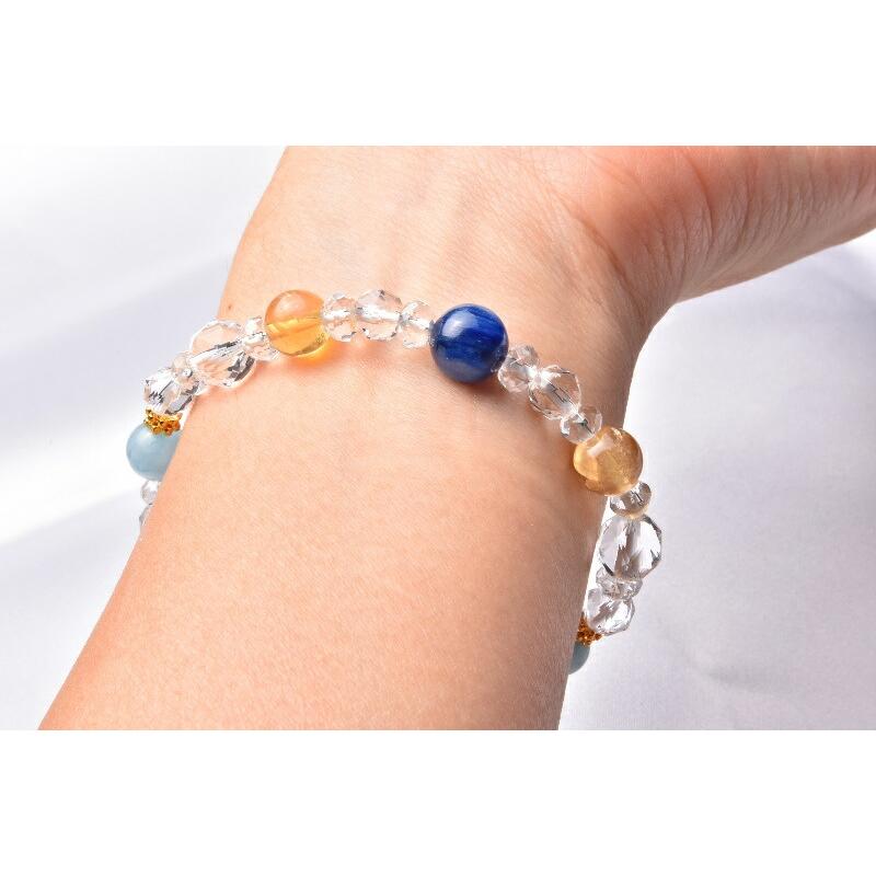 高品質 ラリマー&カイヤナイト 11.5mm ブレスレット_A572 : ラトリエ