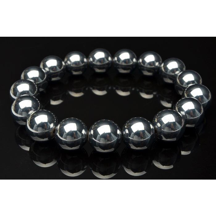 テラヘルツ鉱石 ラウンド 6mm ブレスレット_B110-6 ☆5000円以上 