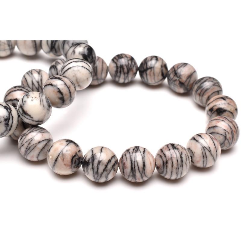 高品質 ゼブラジャスパー 10mm ブレスレット_B1122-10 : ラトリエ