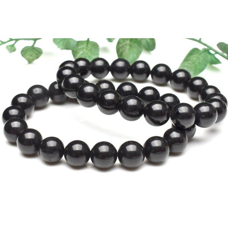 希少レア シュンガイト 10mm ブレスレット 1個売り _B1316-10