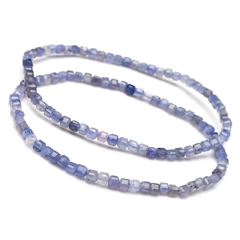 キラキラカット◇ タンザナイト 2.5-3mm キューブカット ブレスレット