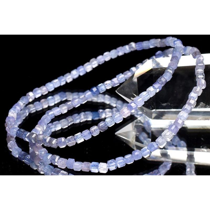 キラキラカット◇ タンザナイト 2.5-3mm キューブカット ブレスレット
