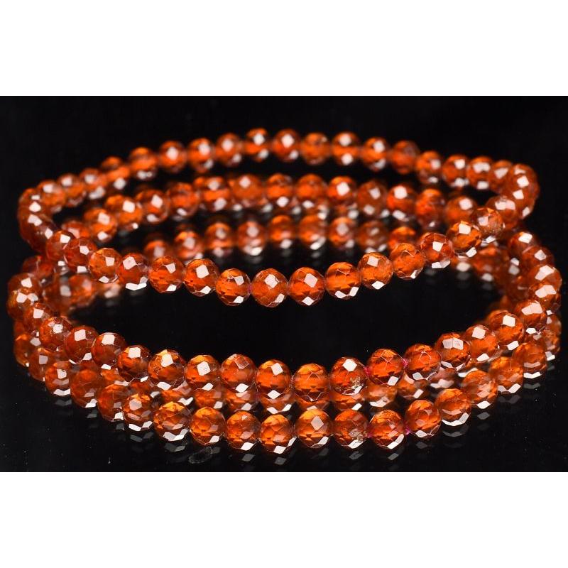 キラキラカット◇ オレンジガーネット 4.5mm ボールカット 