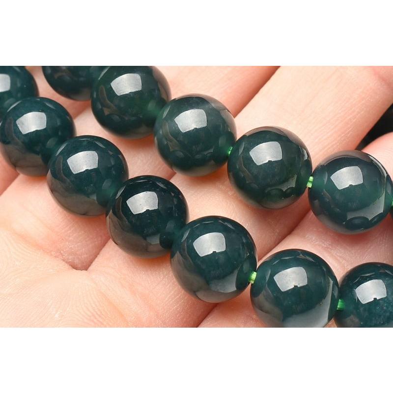 グアテマラ産◇希少マンサーノ翡翠 ブルージェダイト 青翡翠 9.5mm