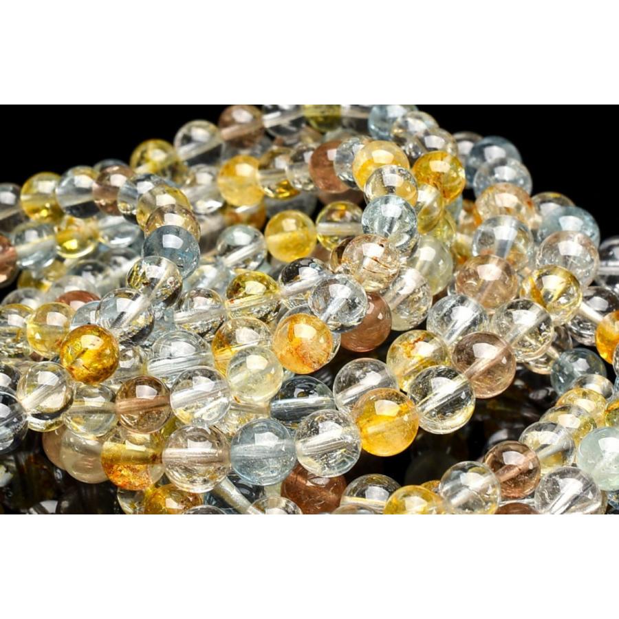 ナチュラルカラー◇透明 トパーズ 7.5mm ブレスレット 1個売り _B1556