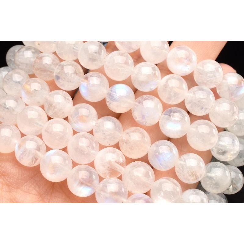 インド産◇ブルーシラー ムーンストーン 8mm ブレスレット 1個売り