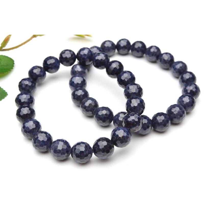 サファイア ラウンドカット　10mm　ブレスレット_B289-10 ★5000円以上ネコポス送料無料！