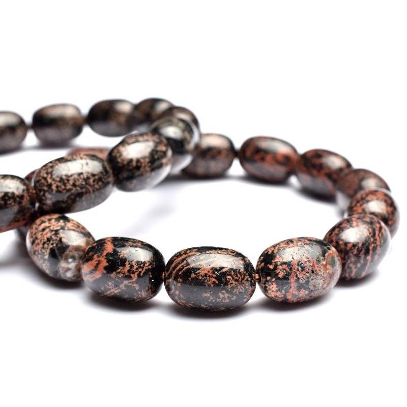 桜模様 スノーフレークオブシディアン 13-14x10mm チューブ
