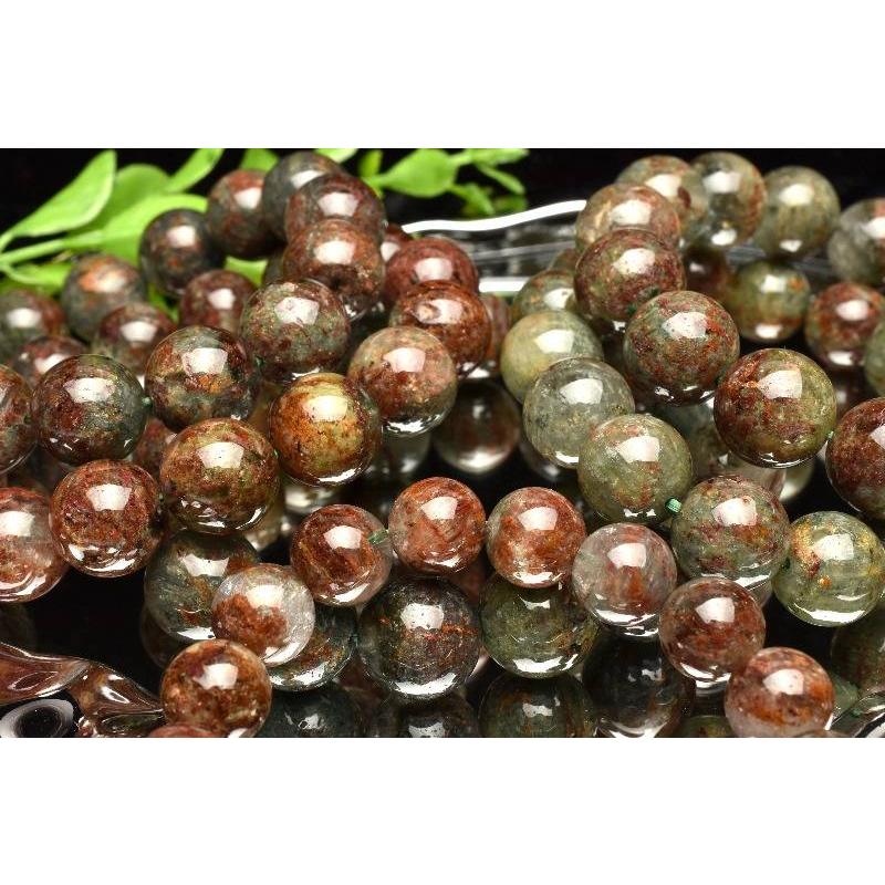 庭園水晶 レッドグリーンガーデンクォーツ 14.5mm ブレスレット 1個