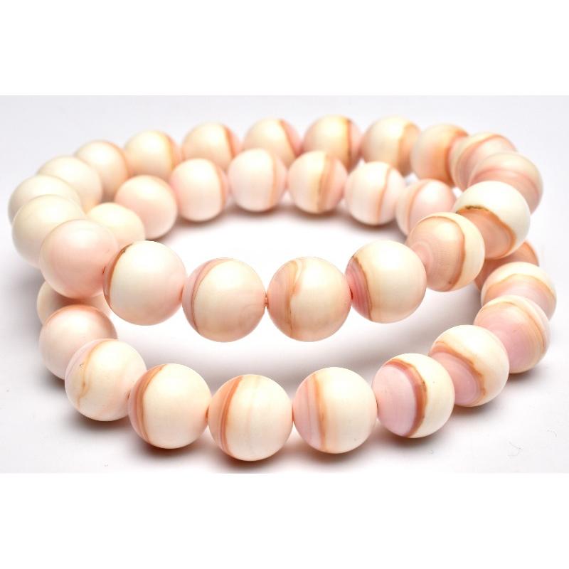 縞模様 クイーンコンクシェル 10mm ブレスレット 1個売り _BG5380-10 