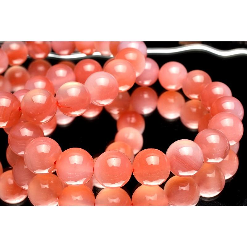 msamislipslikesuger様 ピンク瑪瑙 高品質]ピンクアゲートブレスレット/桃色瑪瑙（約11mm玉