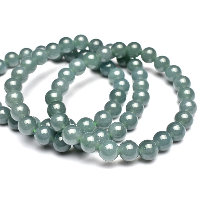 グアテマラ産◇希少マンサーノ翡翠 ブルージェダイト 青翡翠 7.5mm