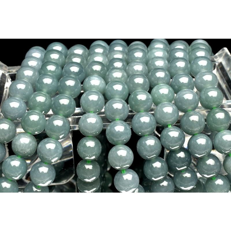 グアテマラ産◇希少マンサーノ翡翠 ブルージェダイト 青翡翠 7.5mm