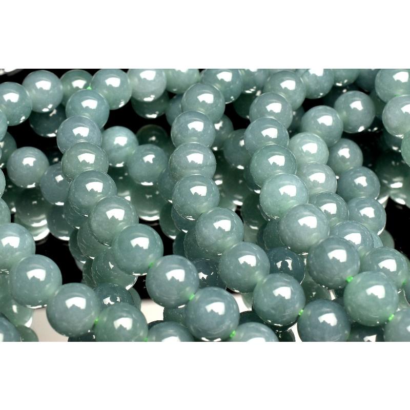 グアテマラ産◇希少マンサーノ翡翠 ブルージェダイト 青翡翠 7.5mm